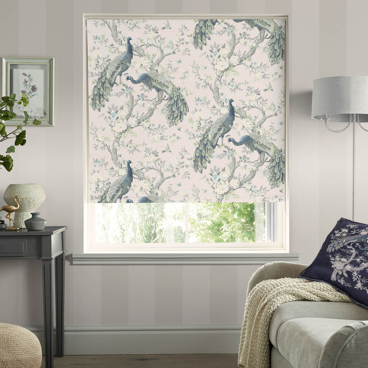Laura Ashley Roller Blind Blackout Midnight Floral Sunshade (W)120x(L)162cm - Image 2