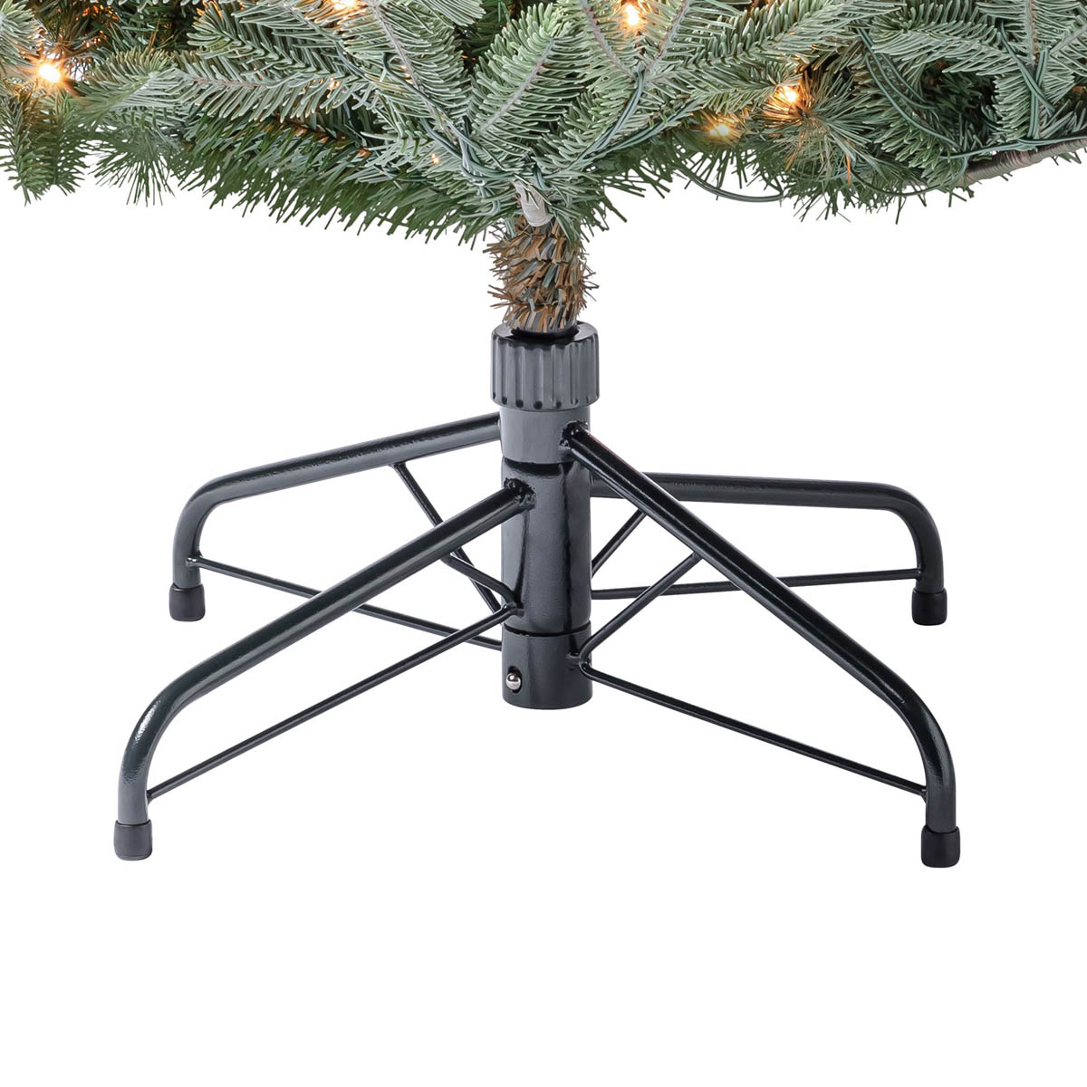 Christmas Tree 6ft Green Artificial Full Nordmann Pre Lit LED Warm White Hinged - Image 5