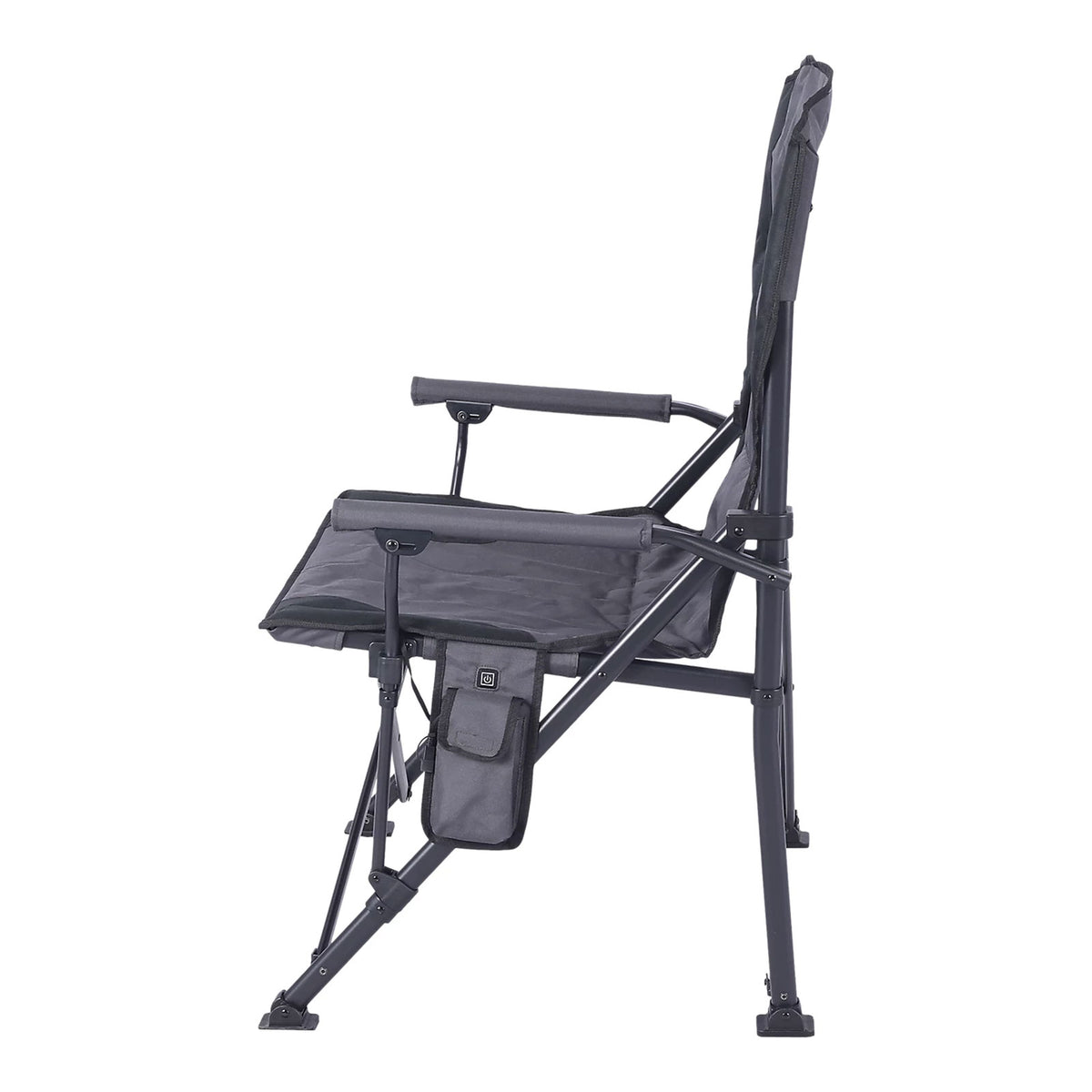 Vatani Heated Camping Chair Foldable Grey USB Remote Control Outdoor - Image 1