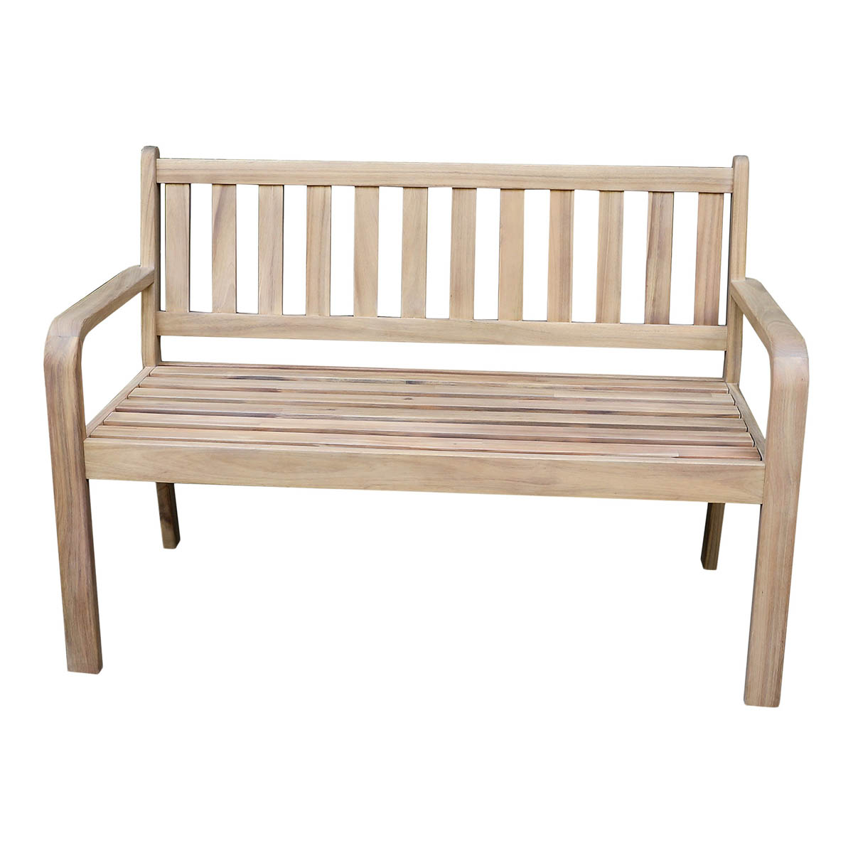 Garden Bench 2 Seater Natural Wooden Seating Furniture Outdoor Patio Balcony - Image 3