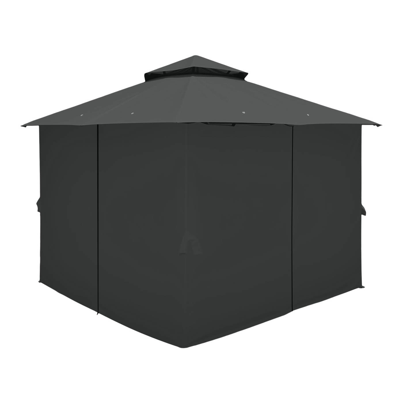 GoodHome Square Gazebo Tent Thar Grey (H) 2.8m (W) 3m - Image 5