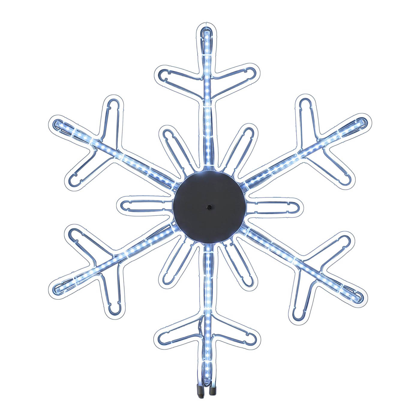Christmas Snowflake Silhouette LED Pre-Lit Ice White Indoor Timer (H) 730mm - Image 2
