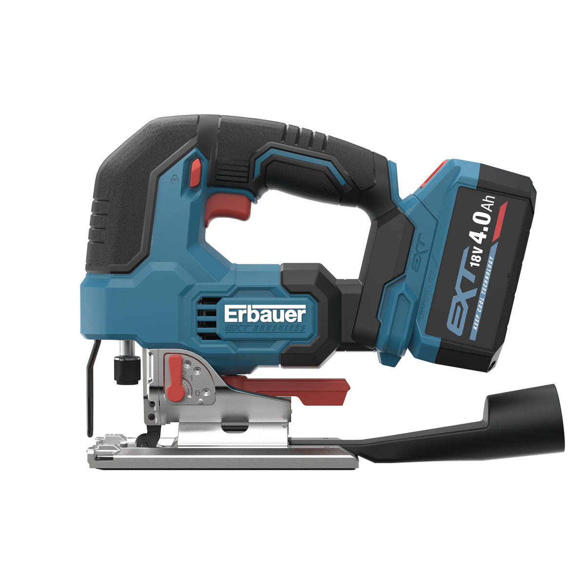 Erbauer Jigsaw Cordless 18V 4Ah Li-Ion ERI1087JSW Brushless Soft Grip Compact - Image 2