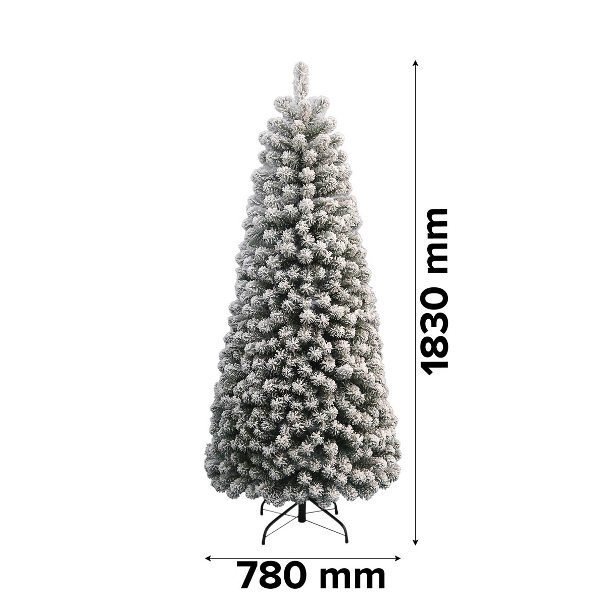 Christmas Tree 6ft Green Artificial LED Pre-lit Warm White Snow Flocked Effect - Image 6