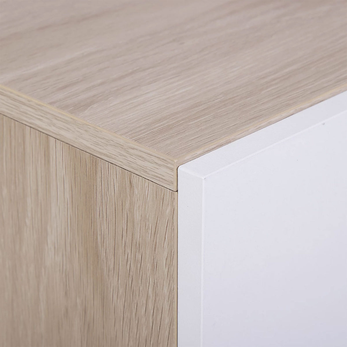 Hadwell 3 Drawer Chest of Drawers White Oak Effect Bedroom Storage 80cm - Image 6