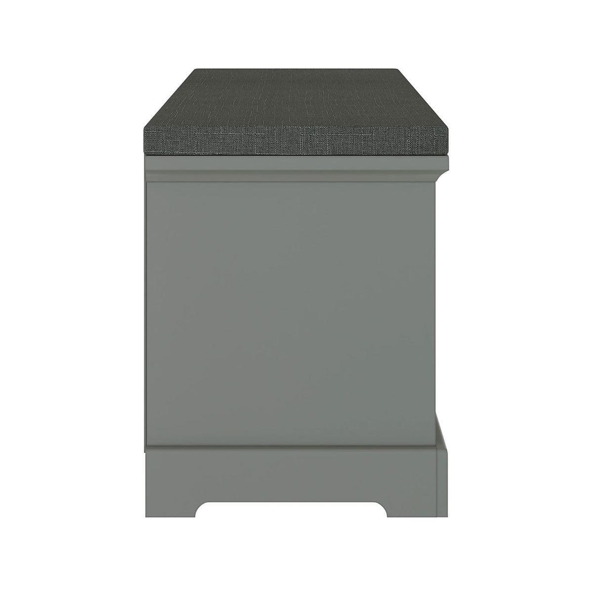 Grey 3 Pair Shoe Cabinet Bevelled Mirror Door Hallway Storage Cupboard - Image 3