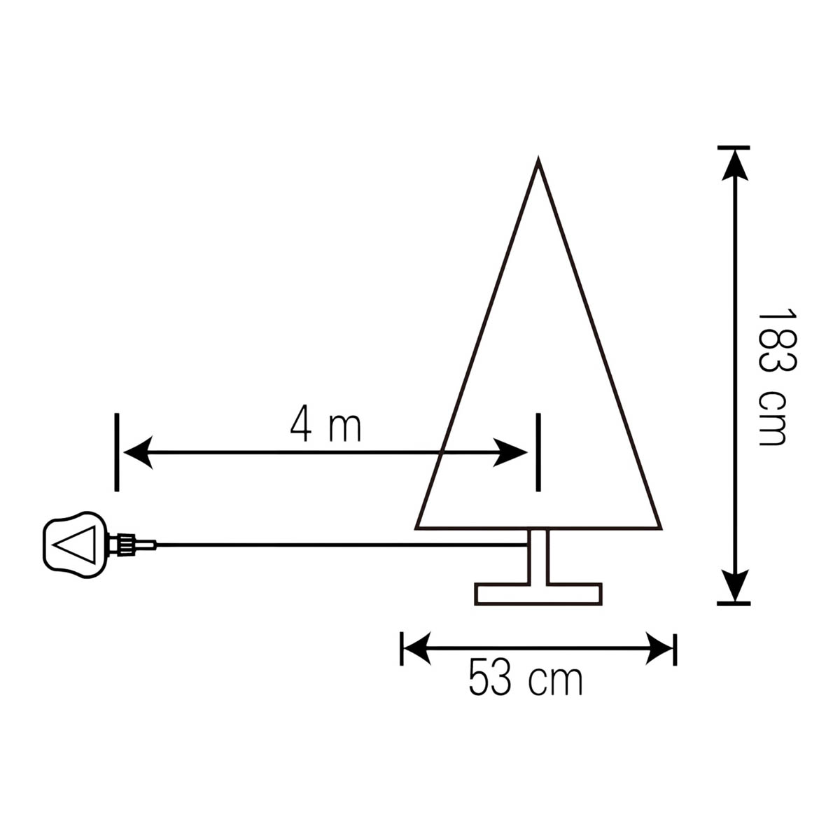 6ft Slim Trevalli Warm white LED Pre-lit Artificial Christmas tree - Green - Image 2