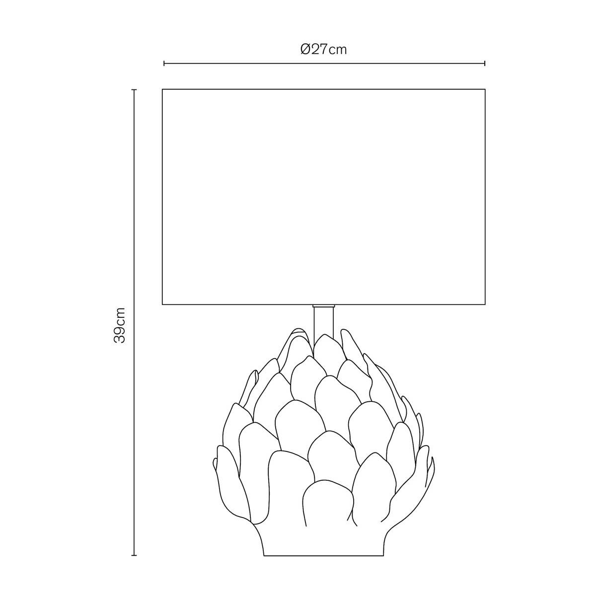 Inlight Table Lamp Gloss White Ceramic Artichoke Round Silver Shade Modern - Image 3