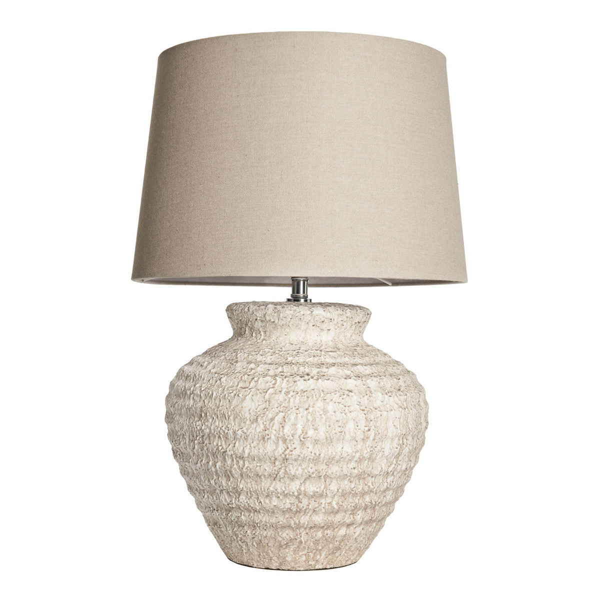 Inlight Table Lamp Textured Base Matt Sand Effect Round Bedside Living Room - Image 8