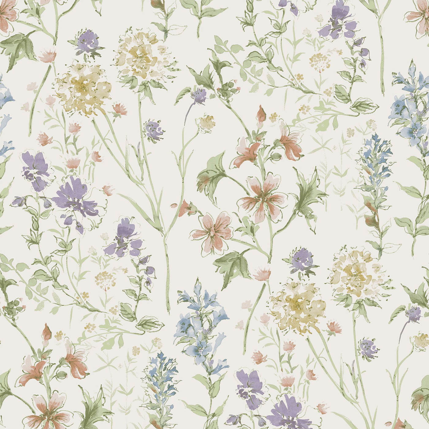 Laura Ashley Smooth Wallpaper Contemporary Multicolour Wild Meadow 5.2m² - Image 2