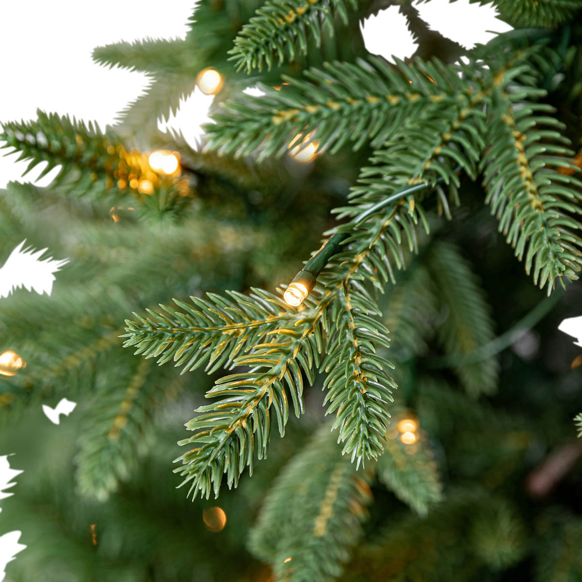 Christmas Tree Artificial Warm White LED Natural Pre-Lit Green With Stand 7.6ft - Image 4