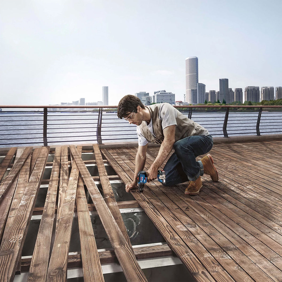 Bosch Combi Drill Professional GSB18V-55 Brushless 18V 2x4Ah Li-Ion Compact - Image 5