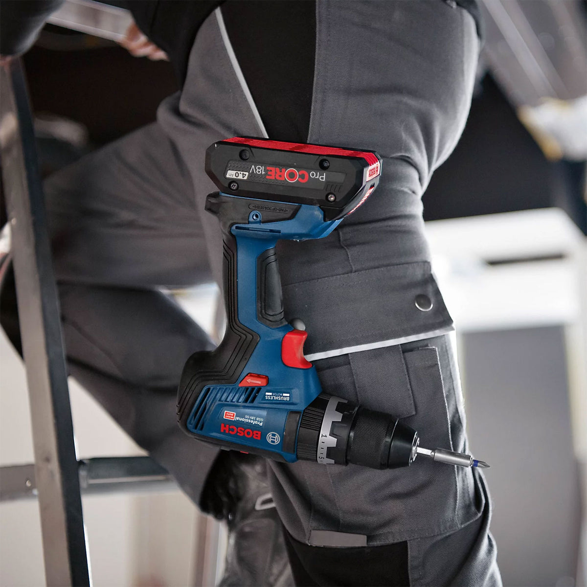 Bosch Combi Drill Professional GSB18V-55 Brushless 18V 2x4Ah Li-Ion Compact - Image 8