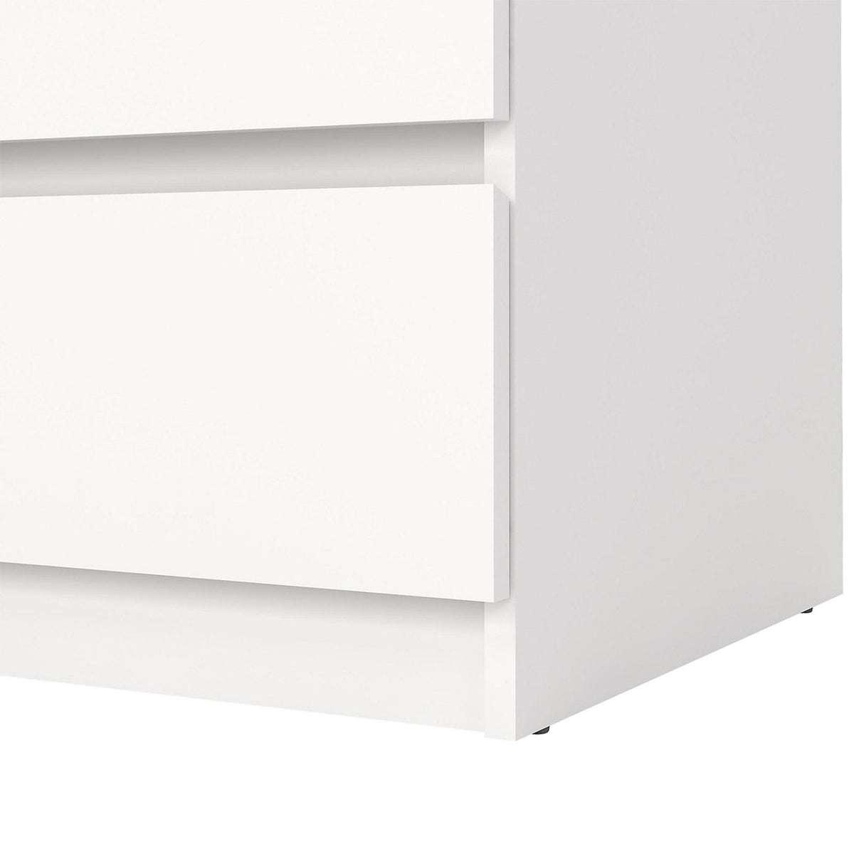 Esla Matt White 3 Drawer Chest Bedroom Storage Cabinet 770mm Wide Scandinavian - Image 4