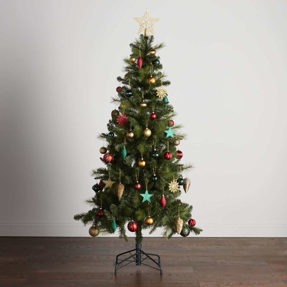 984 Artificial Christmas Tree 6ft Full Green Natural Effect Hooked Branches - Image 2