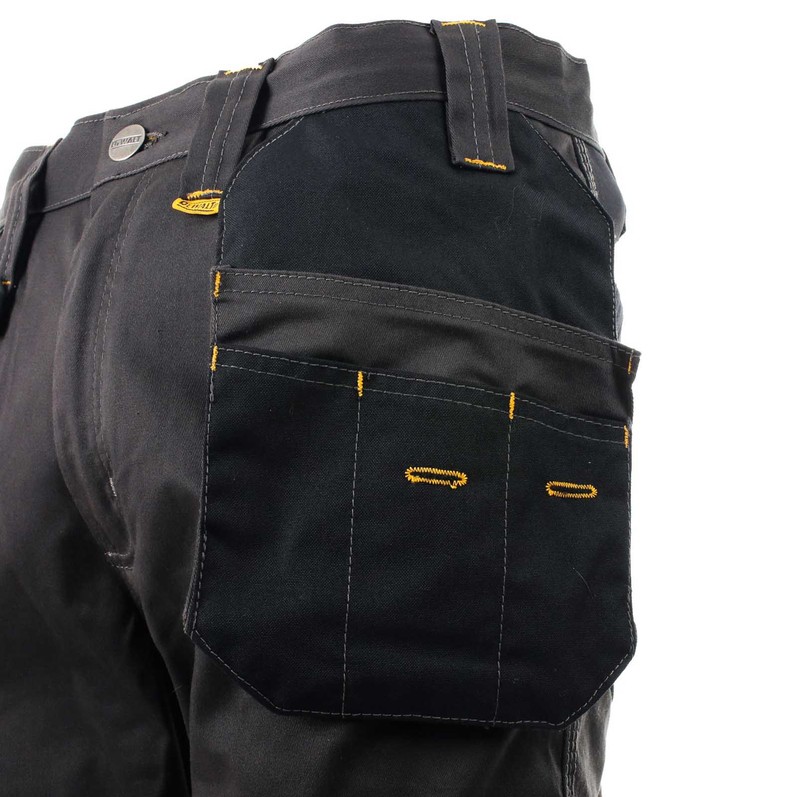 DeWalt Work Trousers Men's Regular Fit Black Grey Multi Pockets Cargo W40 L29 - Image 4