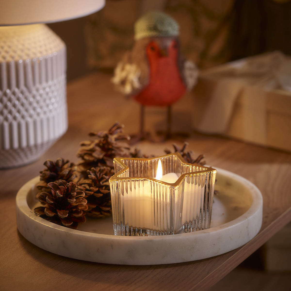 Christmas Tree Artificial Green Snow Tipped Effect Hinged Indoor With Stand 6ft - Image 2