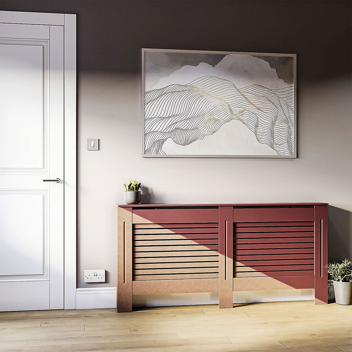 Lassic Willbourne Large Horizontal Slat Radiator Cover 1720mm MDF - Image 6