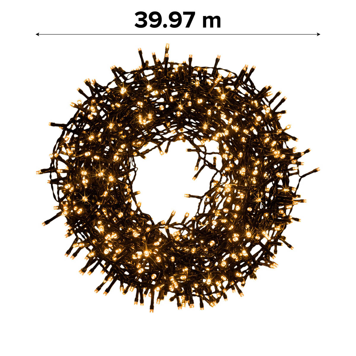 LED Christmas String Lights 1000 Warm White Timer Indoor Outdoor Home 39.97m - Image 1