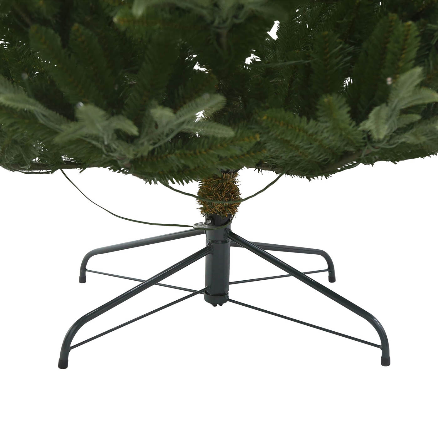 Christmas Tree 7ft Green Artificial LED Pre Lit Warm White Hinged Timer Indoor - Image 8