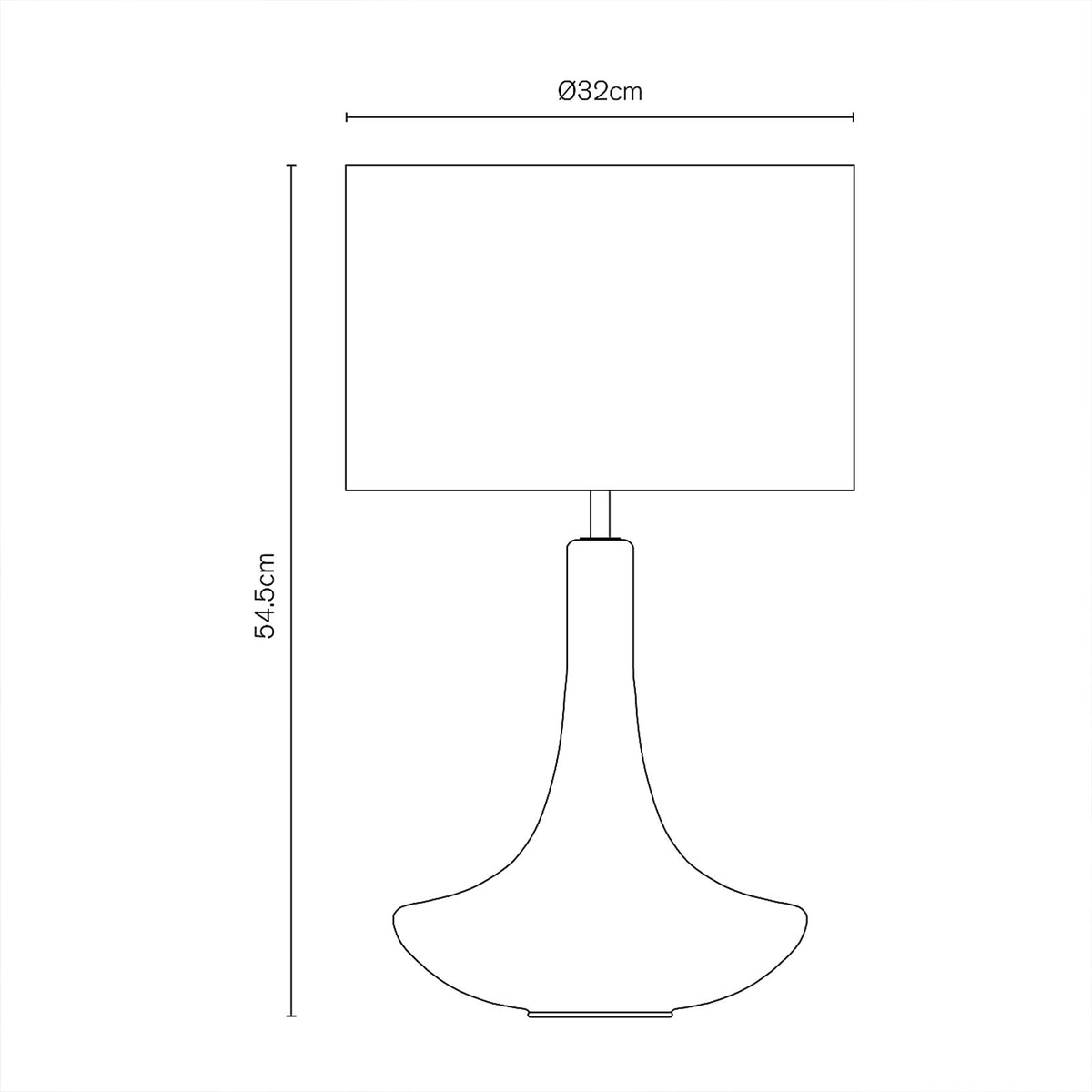 Inlight Passa Teardrop Mirrored Ivory & Champagne Gold effect Table lamp - Image 10