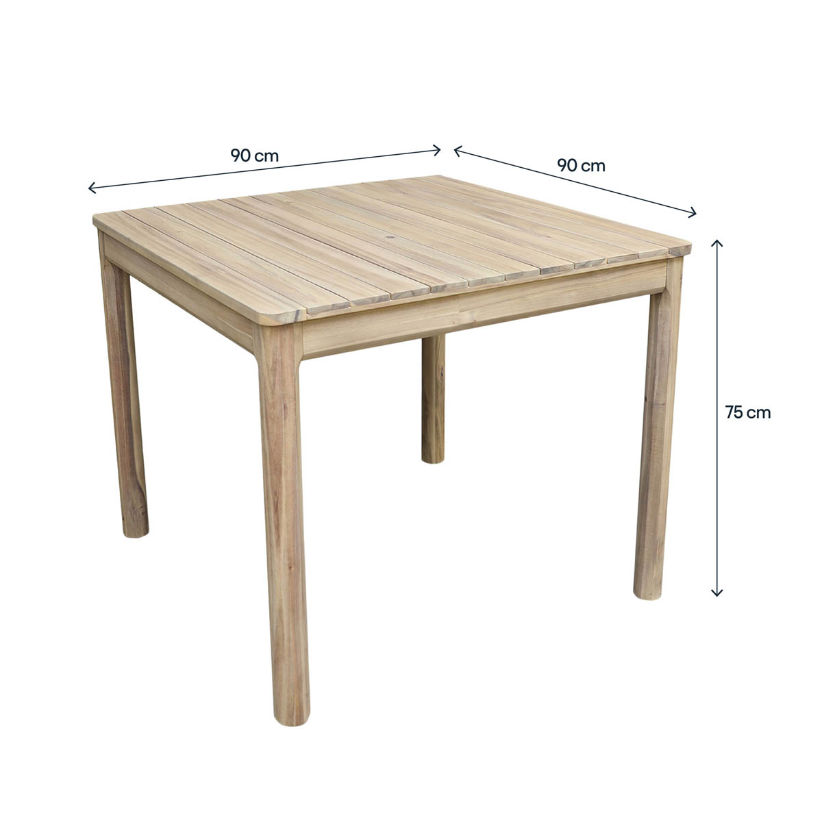 Garden Dining Table Wooden 4 Seater Square Durable Natural Outdoor Furniture - Image 7