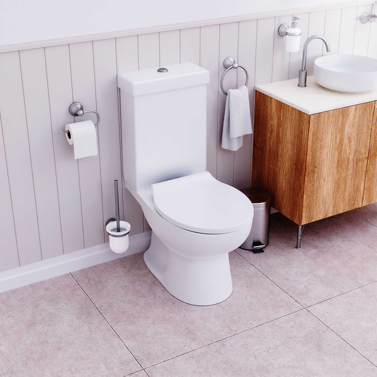 Croydex Toilet Seat White Standard Slim Soft Close Bathroom WC Heavy Duty - Image 3
