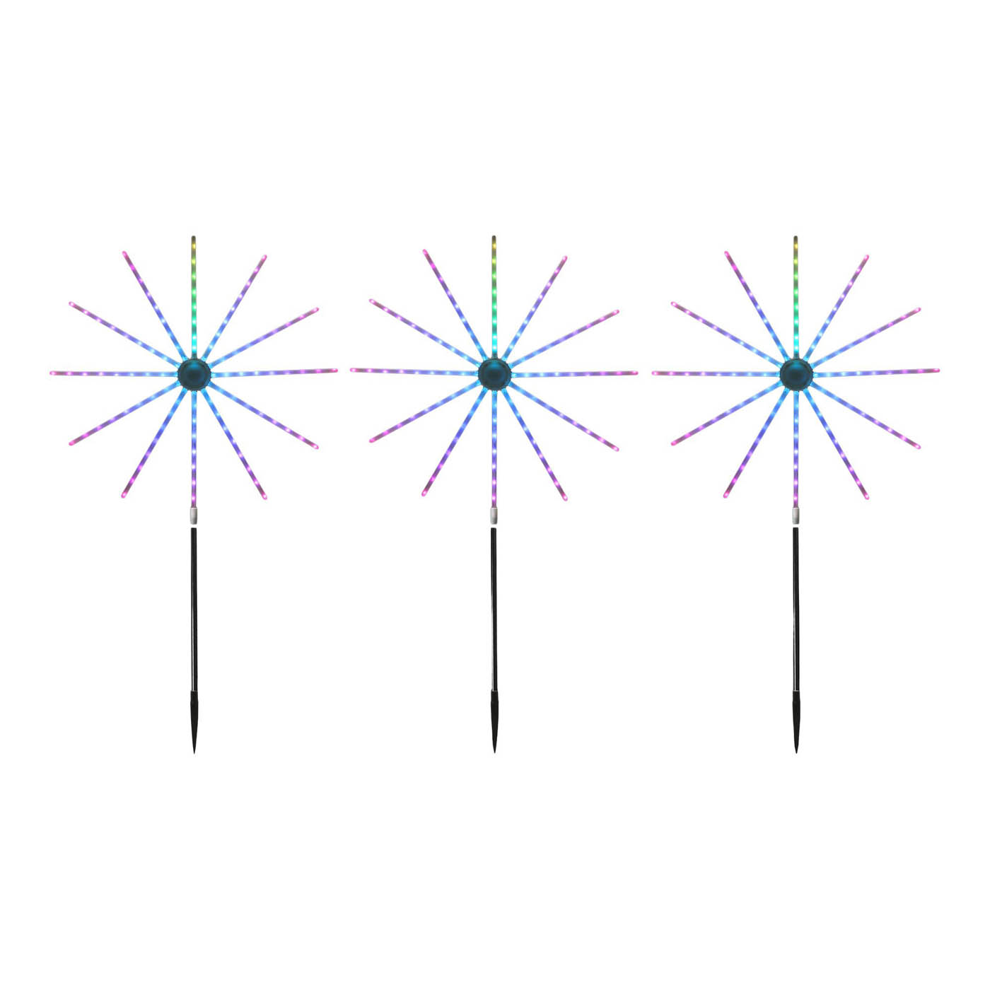 LED Garden Light Path Firework Multicolour With Timer (H)860mm Pack of 3 Lights - Image 8