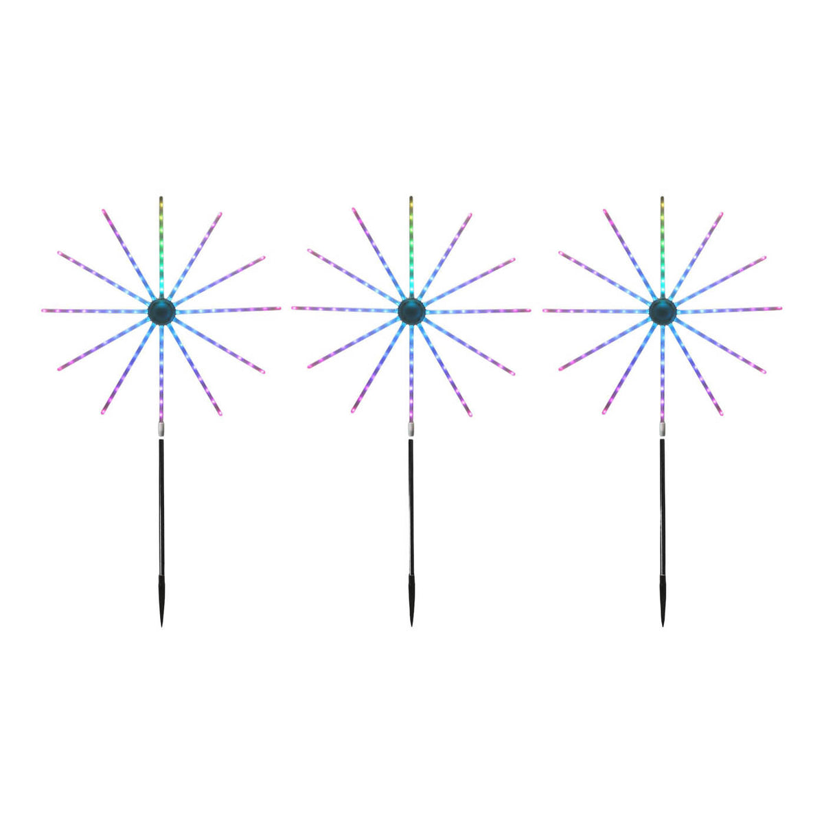LED Garden Light Path Firework Multicolour With Timer (H)860mm Pack of 3 Lights - Image 8