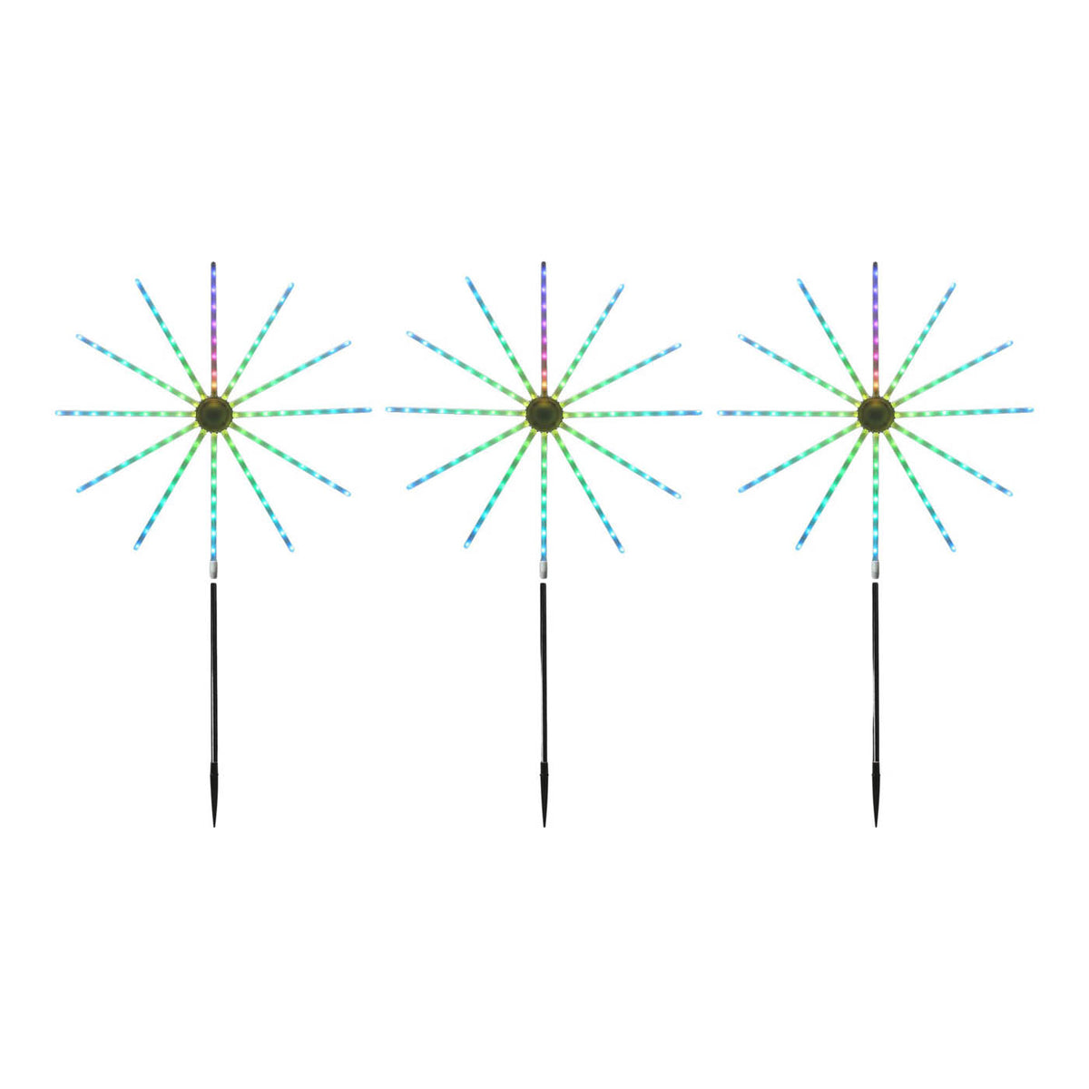 LED Garden Light Path Firework Multicolour With Timer (H)860mm Pack of 3 Lights - Image 9