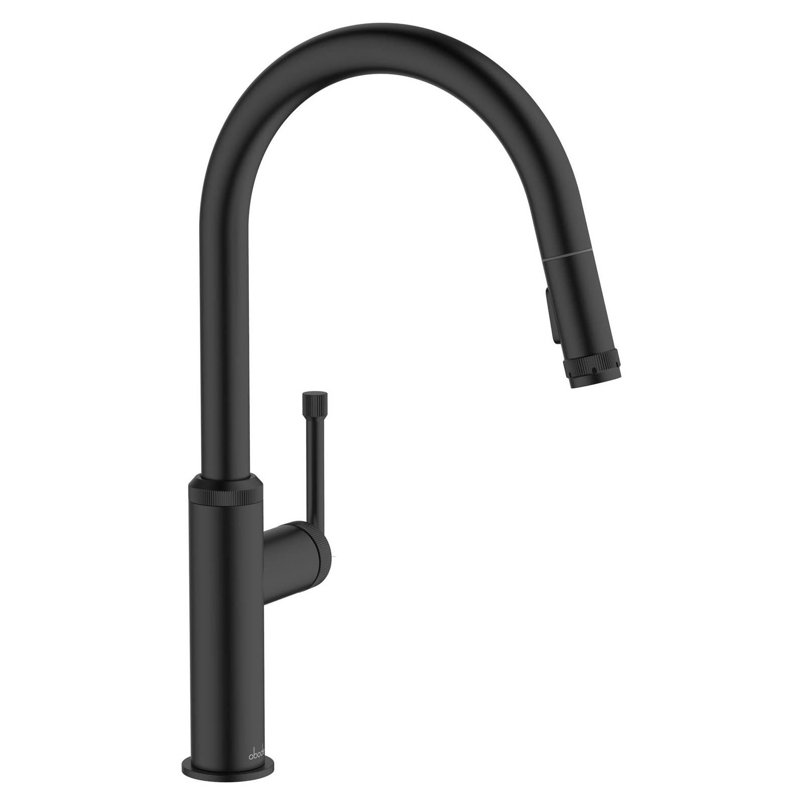 Abode Industrial Matt Black Kitchen Side lever pull out Tap - Image 1