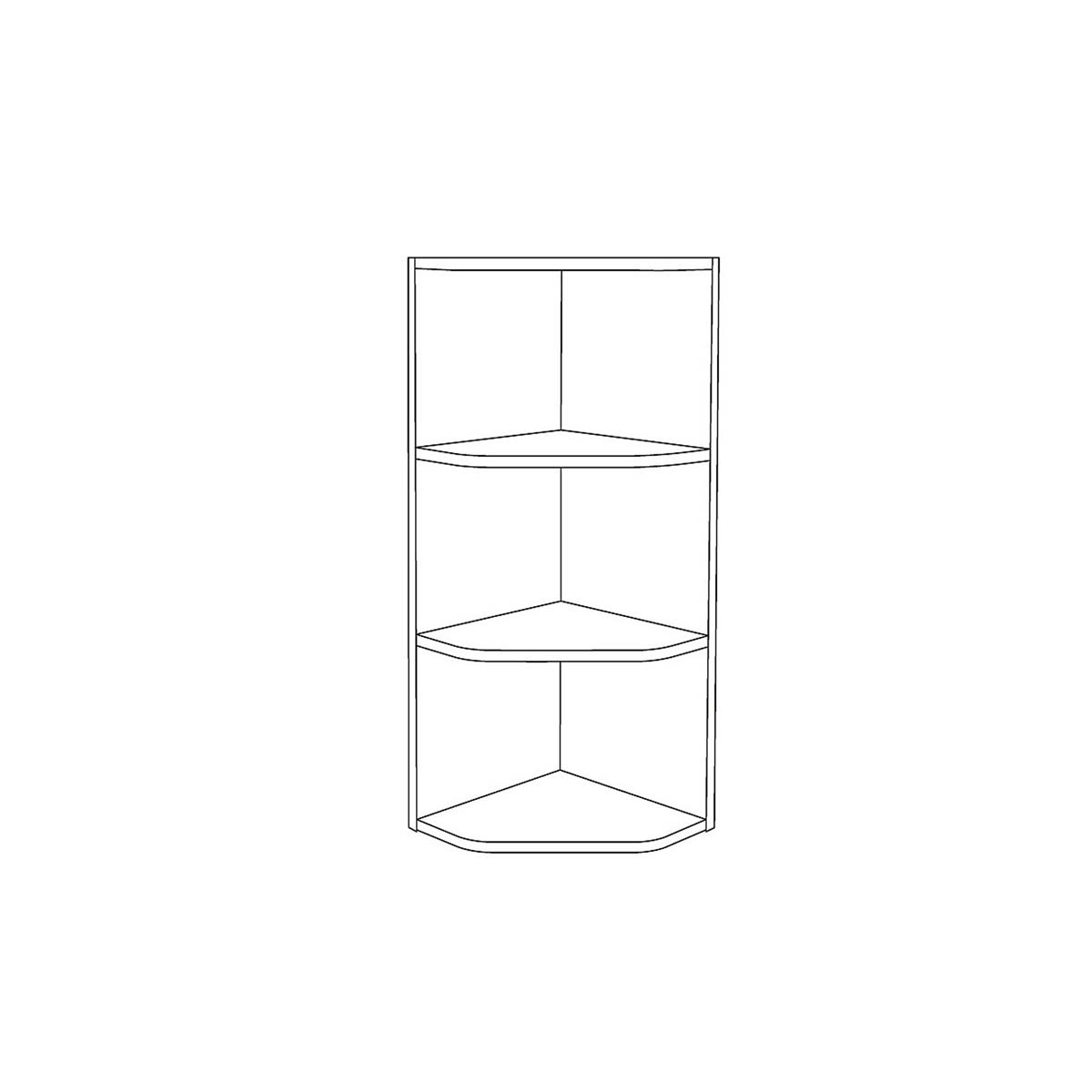 Bathroom Corner Shelf 4 Tier Gloss Grey Wall Mounted (D)36cm (H)90cm (L)34cm - Image 4