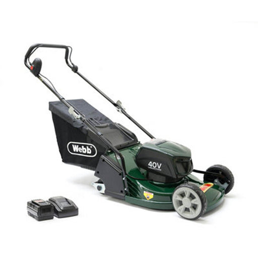 Webb Lawn Mower Cordless WERR17LIP Li-ion 4.0Ah Mulching 43cm Grass Cutter 40V - Image 1