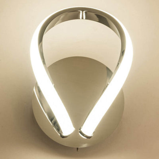 LED Wall Light Toggle Switch Polished Chrome Warm White Bedroom Living Hallway - Image 1