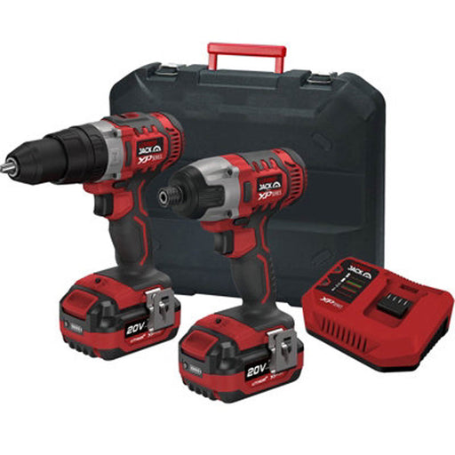 Combi Drill & Impact Driver Kit 20V Cordless 2x4Ah Li-Ion Heavy Duty Lightweight - Image 1