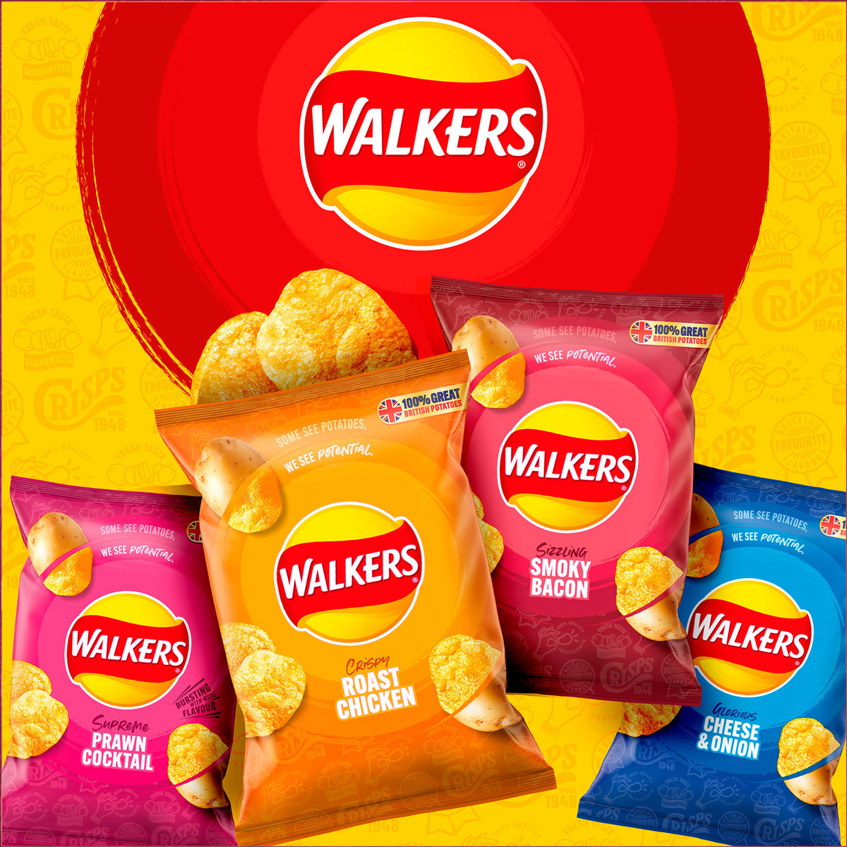 Walkers Crisps Smokey Bacon Snack Sharing Box of 32 x 45g - Image 2