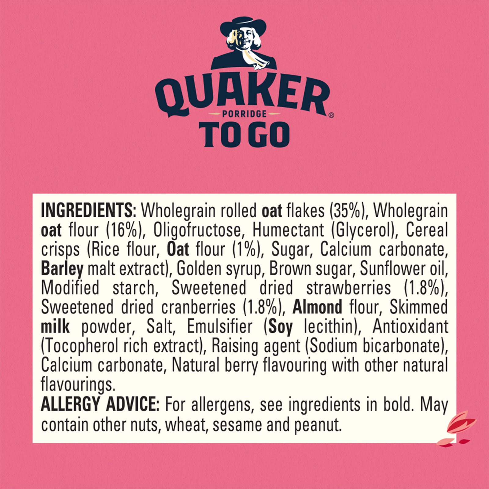 Quaker Oats Porridge To Go Golden Syrup Mix Berry Bars Bundle 24x55g - Image 8