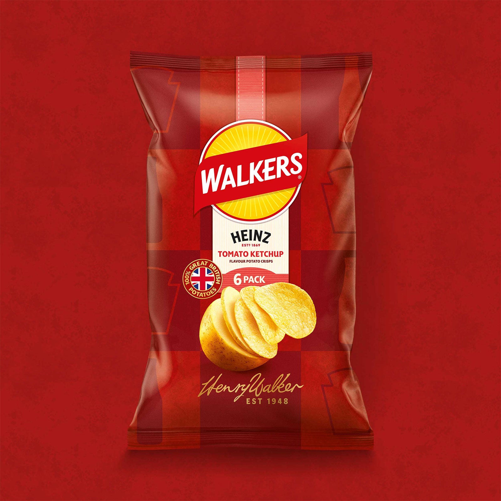 Walkers Crisps Tomato Ketchup Multipack Snacks Bundle 108 x 25g - Image 6
