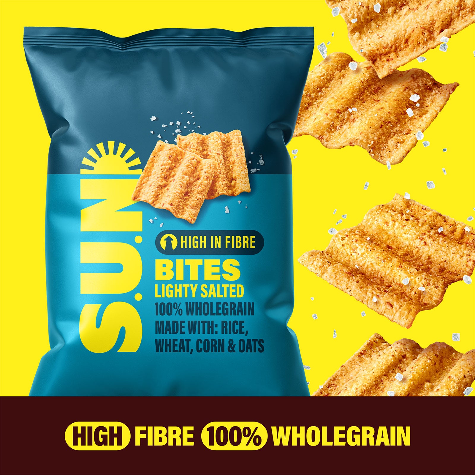 Sunbites Snacks Lightly Salted Wholegrain Sharing Bag Crisps 12 x 95g - Image 3