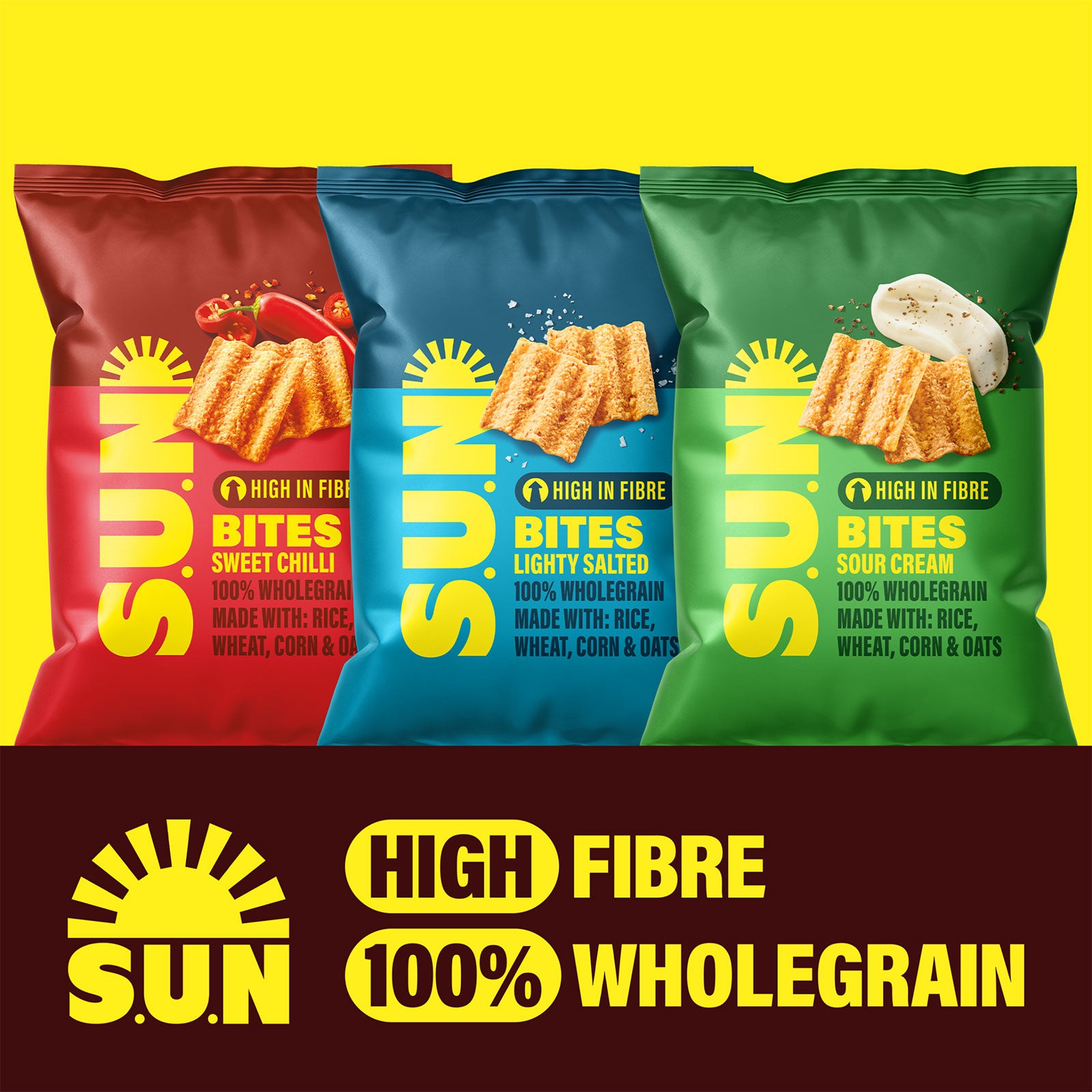 Sunbites Snacks Lightly Salted Wholegrain Sharing Bag Crisps 12 x 95g - Image 4