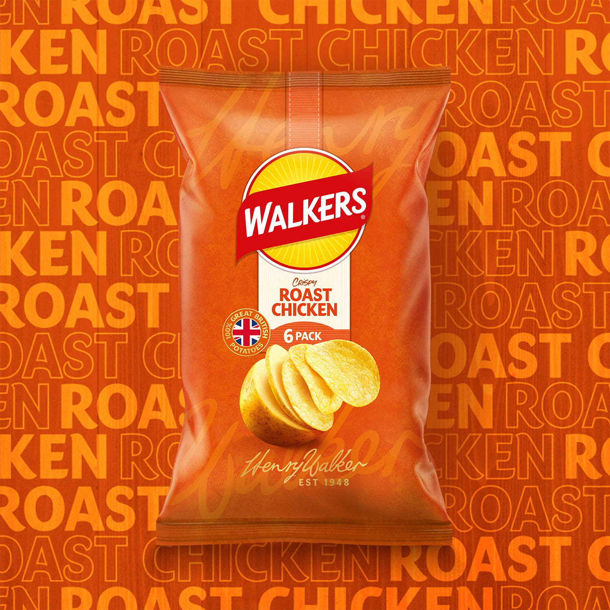 Walkers Crisps Roast Chicken Sharing Multipack 180 x 25g - Image 2