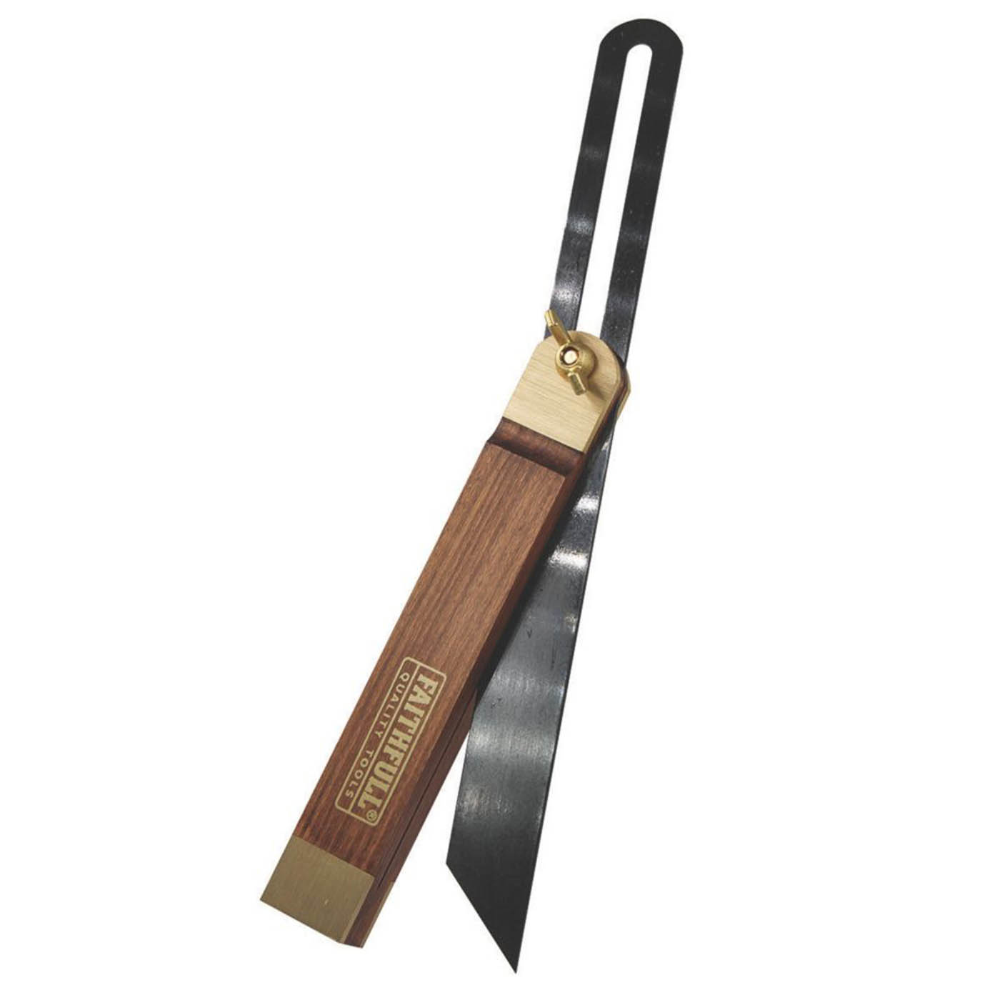 Faithfull Sliding Bevel Gauge Adjustable Carbon Steel Blade Wood Handle 266mm - Image 1