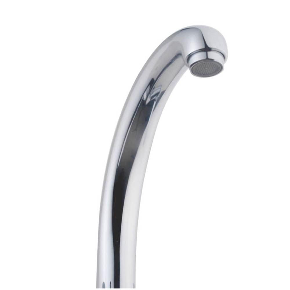 Kitchen Tap Mixer Chrome Dual Lever Swivel Spout ¼ Turn Traditional Faucet - Image 2