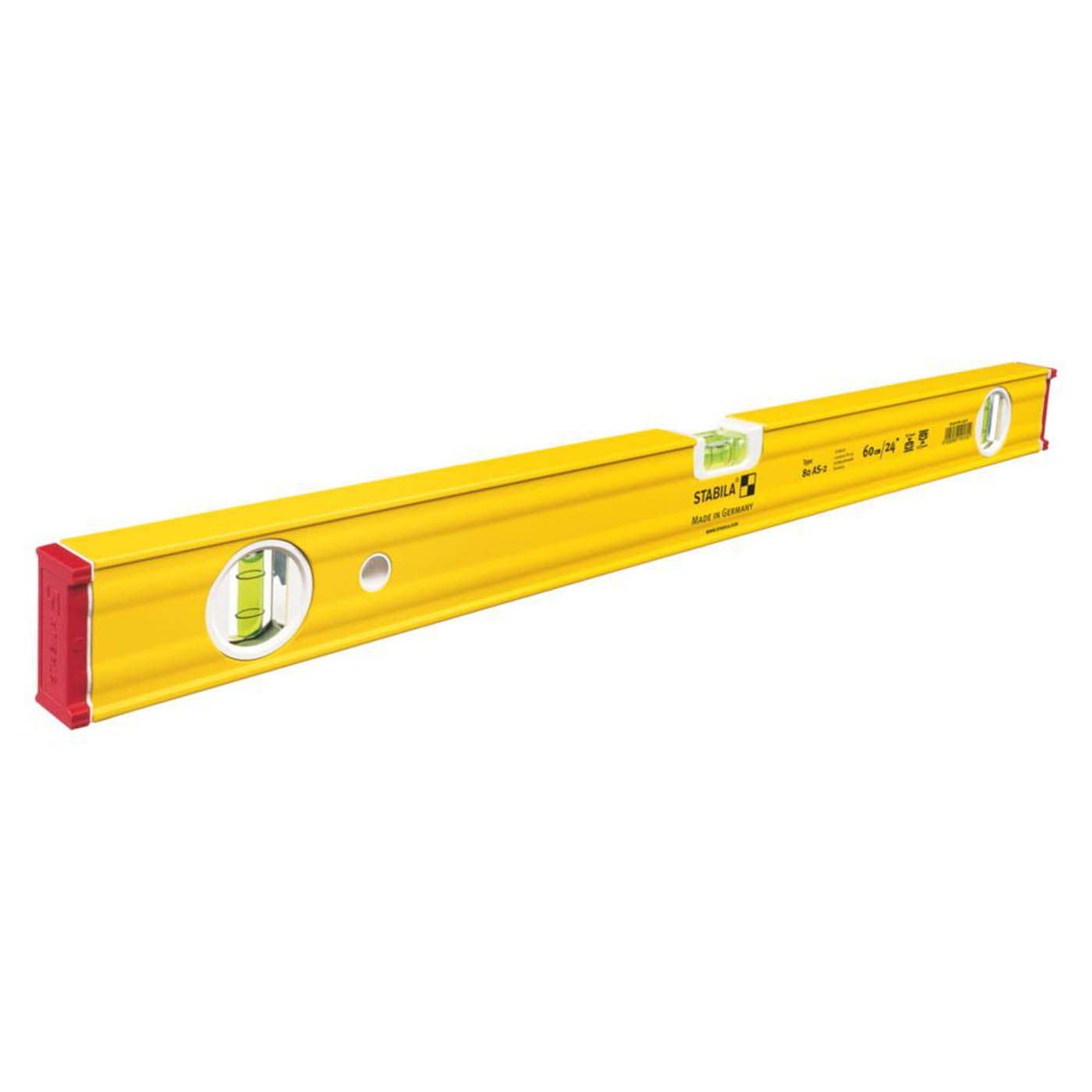 Stabila Spirit Level 24" 60cm Aluminium 80-AS-2 Rectangular Accurate - Image 1