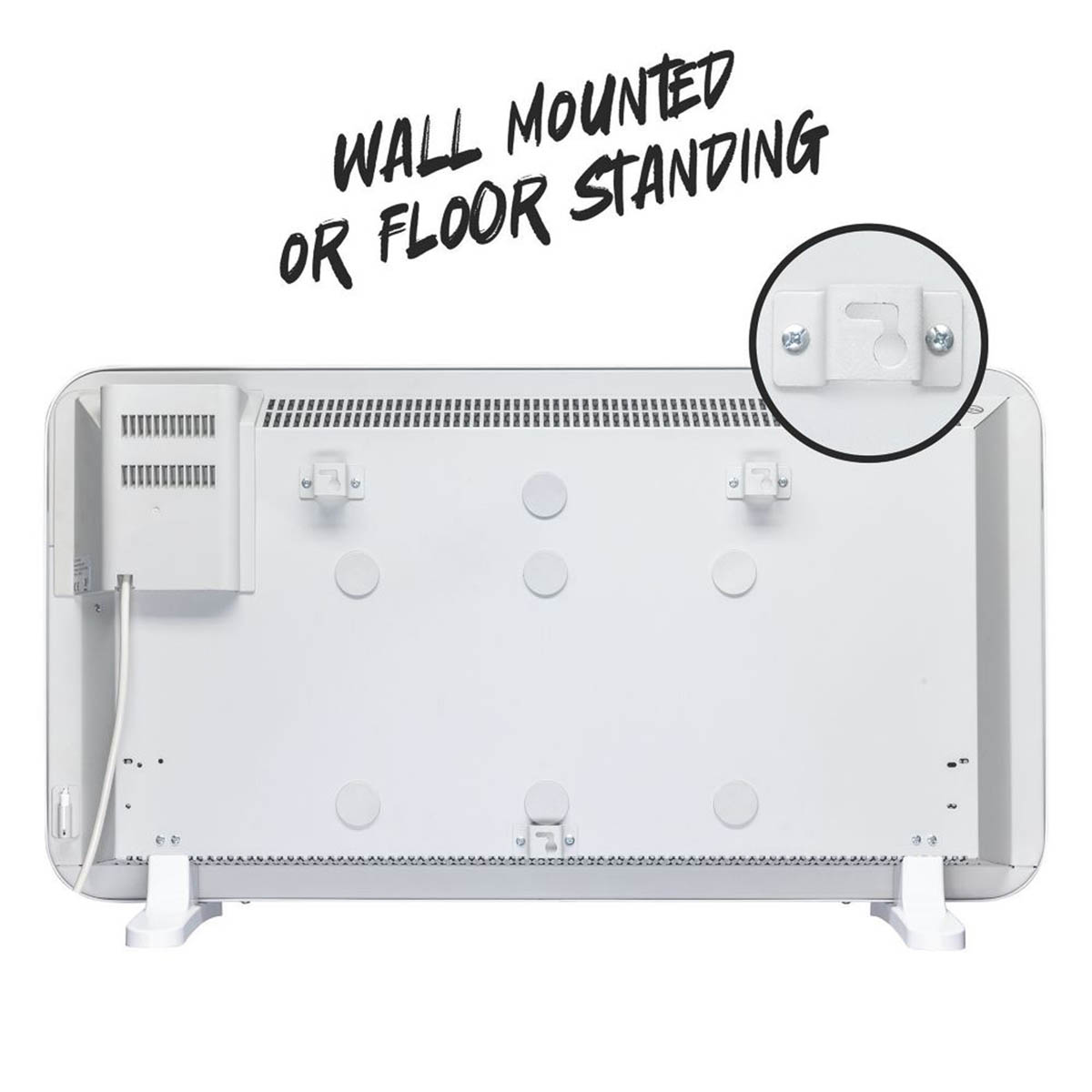 TCP 2000W Electric Portable or Wall-Mounted Convector Panel Heater White - Image 5