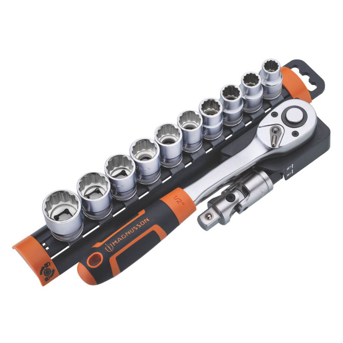 Magnusson Socket Set 1/2" Drive 12 Point Ergonomic Soft Grip Metric Pack Of 13 - Image 1