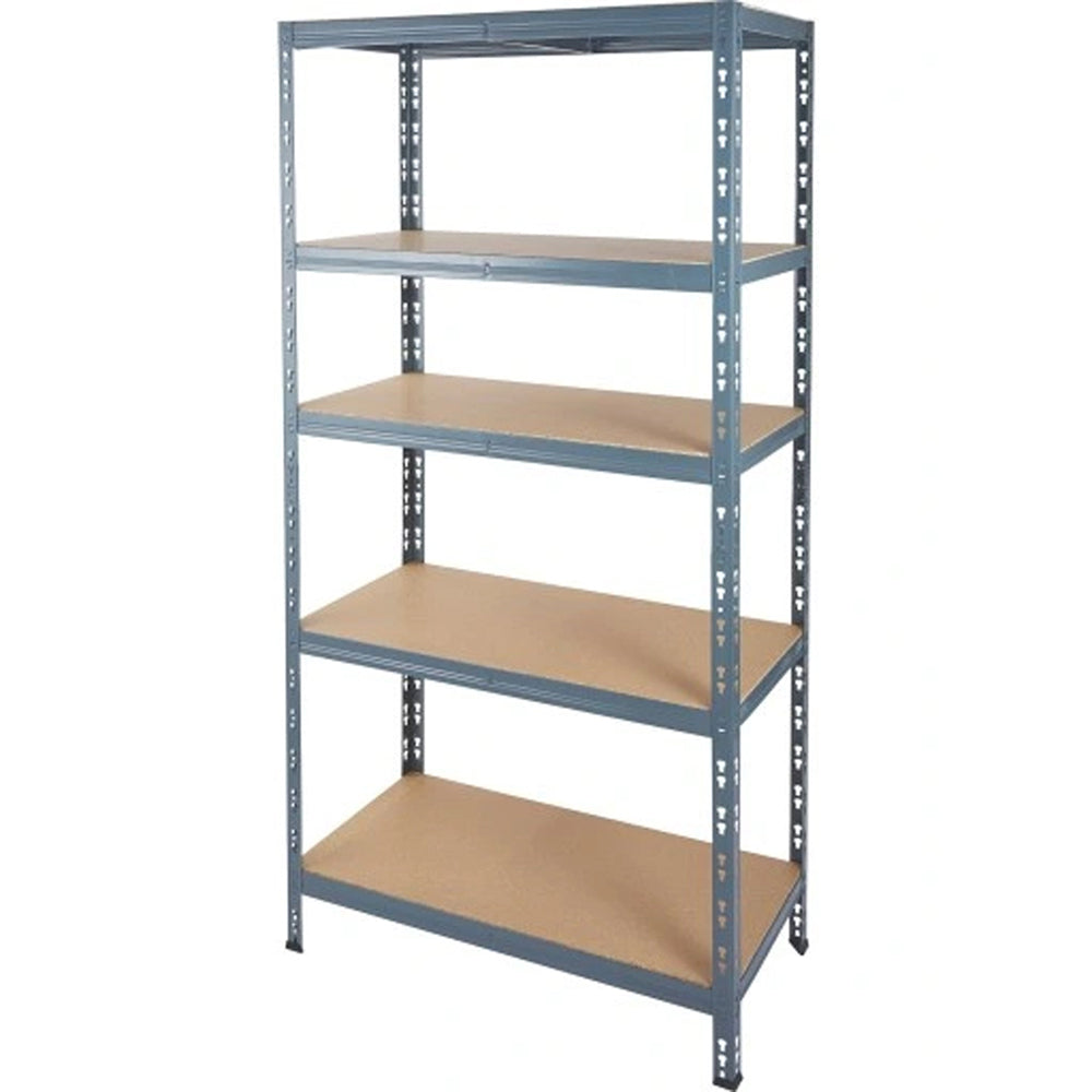 Storage Rack 5Shelves Metal Construction For Warehouse Workshop Home HDF Durable - Image 1