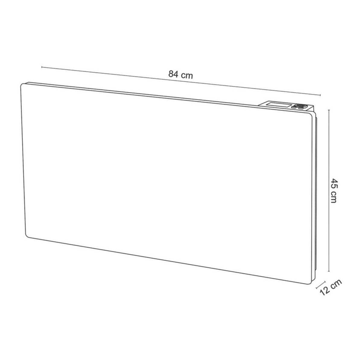Blyss Electric Panel Heater Radiant Wall Mounted Dark Grey 450 x 840mm 6820BTU - Image 5