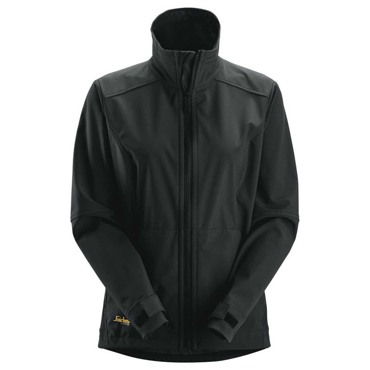 Snickers Work Softshell Jacket Womens Black Windproof Breathable Size 16-18 - Image 1