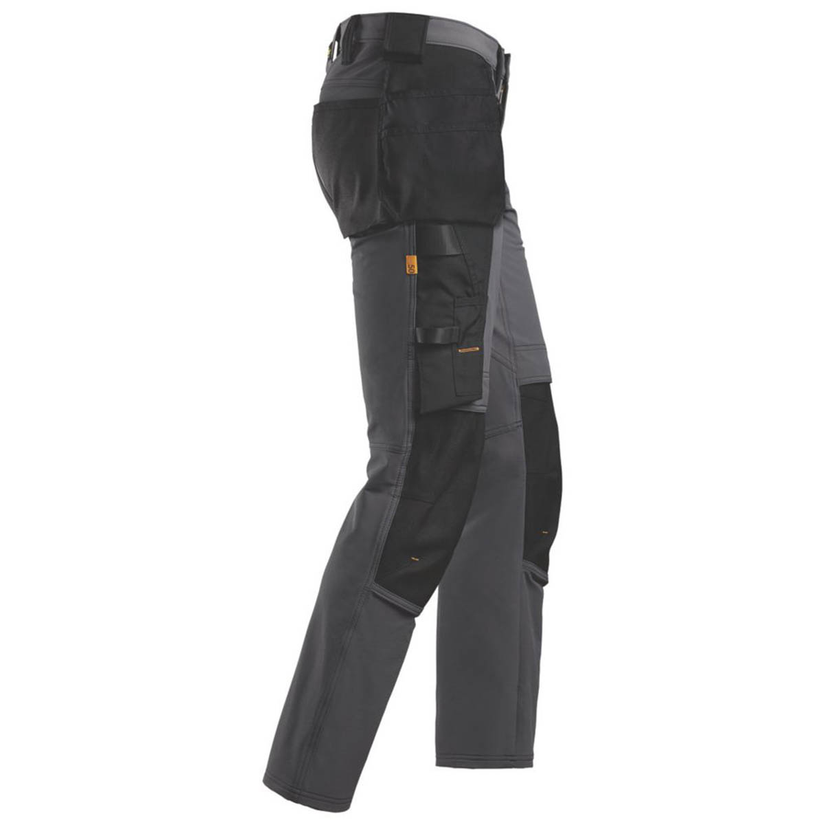 Snickers Work Trousers Mens Slim Fit Grey Black Stretch Multi Pockets 31"W 32"L - Image 4
